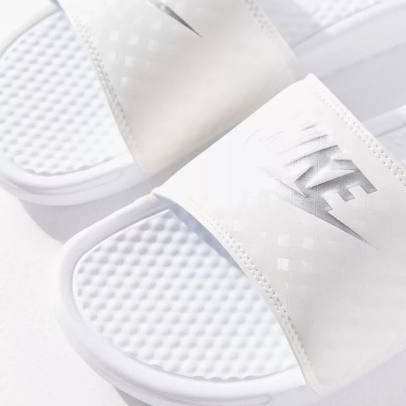 Nike Benassi JDI White Slide Sandals - Picture 11 of 11